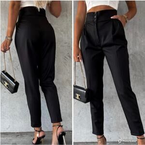Black Tapered Dress Pants